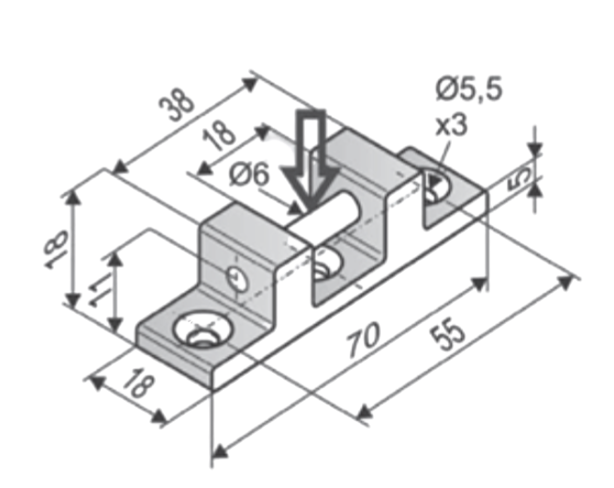 AUMULLER F49 KSA Casement bracket