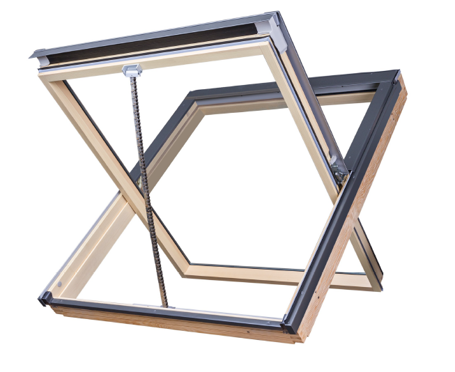 Fakro Natural Pine Double Glazed Smoke Ventilation Window (window only with actuator FSR P2)