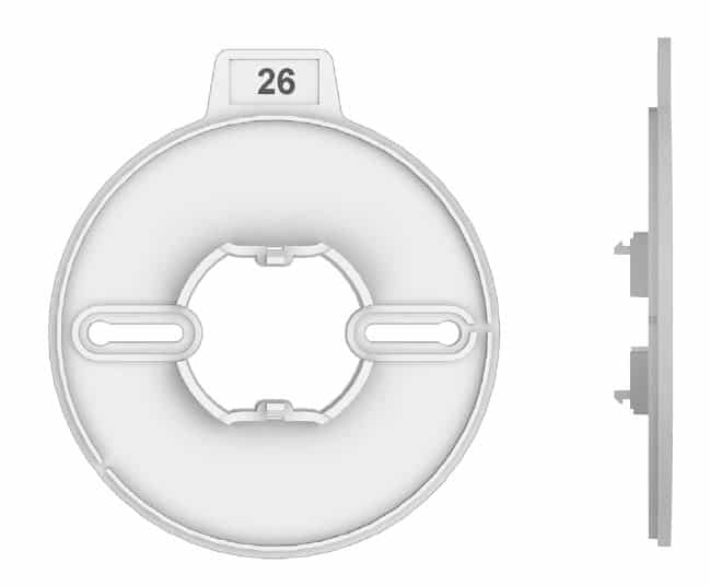 Detector Address Plate can be used with the MKII-CB and MKII-CB/D bases. An address label can be fitted to the pla1te.3a1llowing the detec