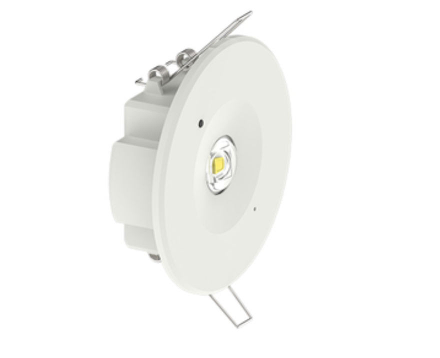 HEELEY LED Emergency Downlight, IP20, Non-maintained, Replaceable Lens, LiFePO4
