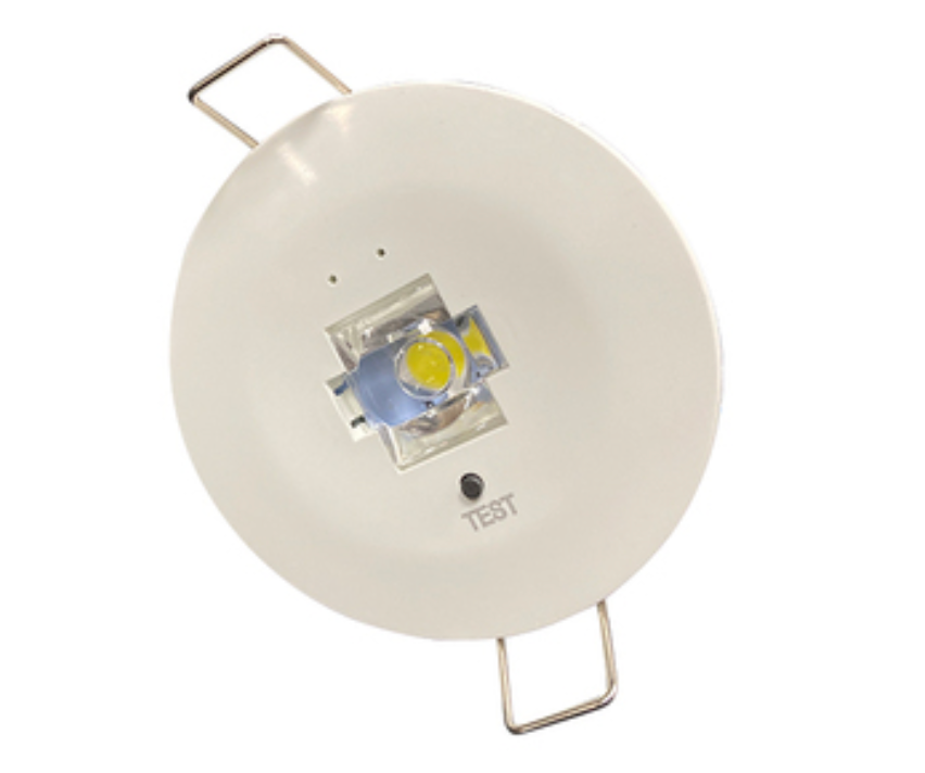 NEW SYCAMORE LED Emergency Downlight, Non-maintained, LiFePO4, White or Black Head, Self Test, Corridor or Open Area Lens