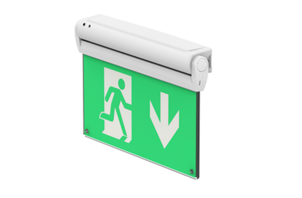 MEERSBROOK LED 5 in 1 Exit Sign, 3.2V LiFePO4 Battery, Self Test