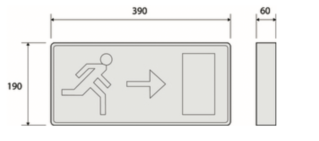 THORNCLIFFE LED Emergency Exit Box, 3.2V LiFePO4 Battery