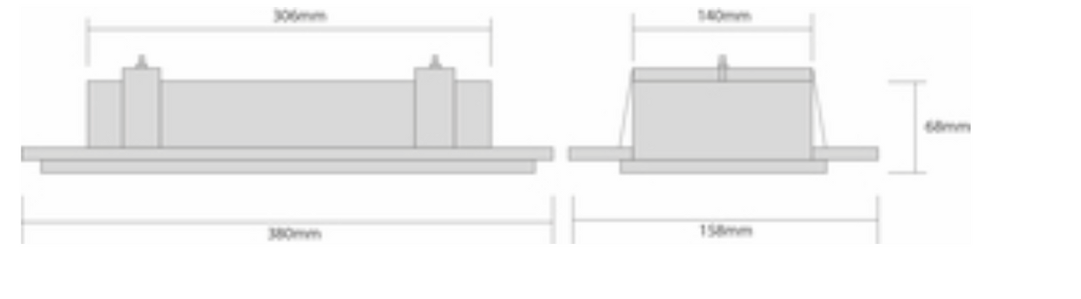 HOLLINSEND LED Recessed Emergency Bulkhead, Slave, Opal Diffuser