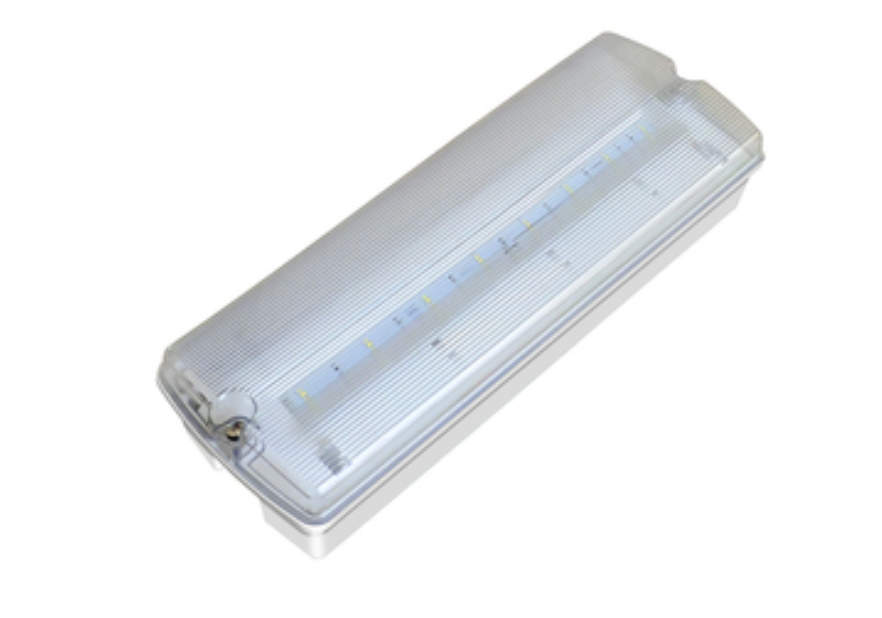 NORFOLK LED Emergency Bulkhead, IP65, Maintained/Non-maintained, 3.2V LiFePO4 Battery