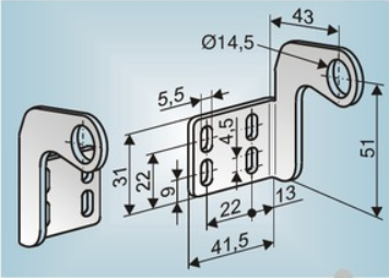 Aumüller KSA A-1 Mounting Bracket