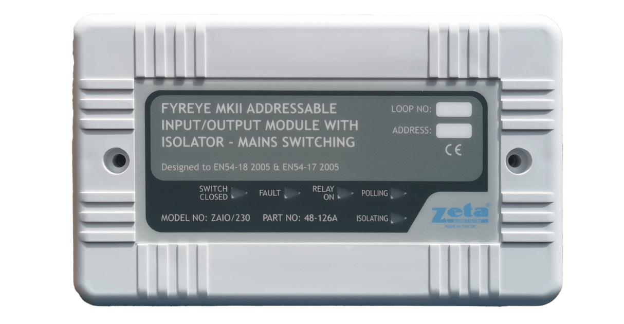 Mains switching I/O unit - Fyreye MKII Protocol, 8A @ 230V AC