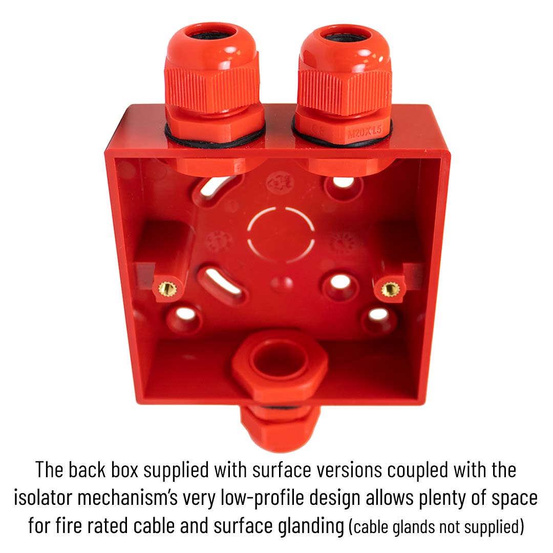 Fire Alarm Mains Isolator Keyswitch, Flush