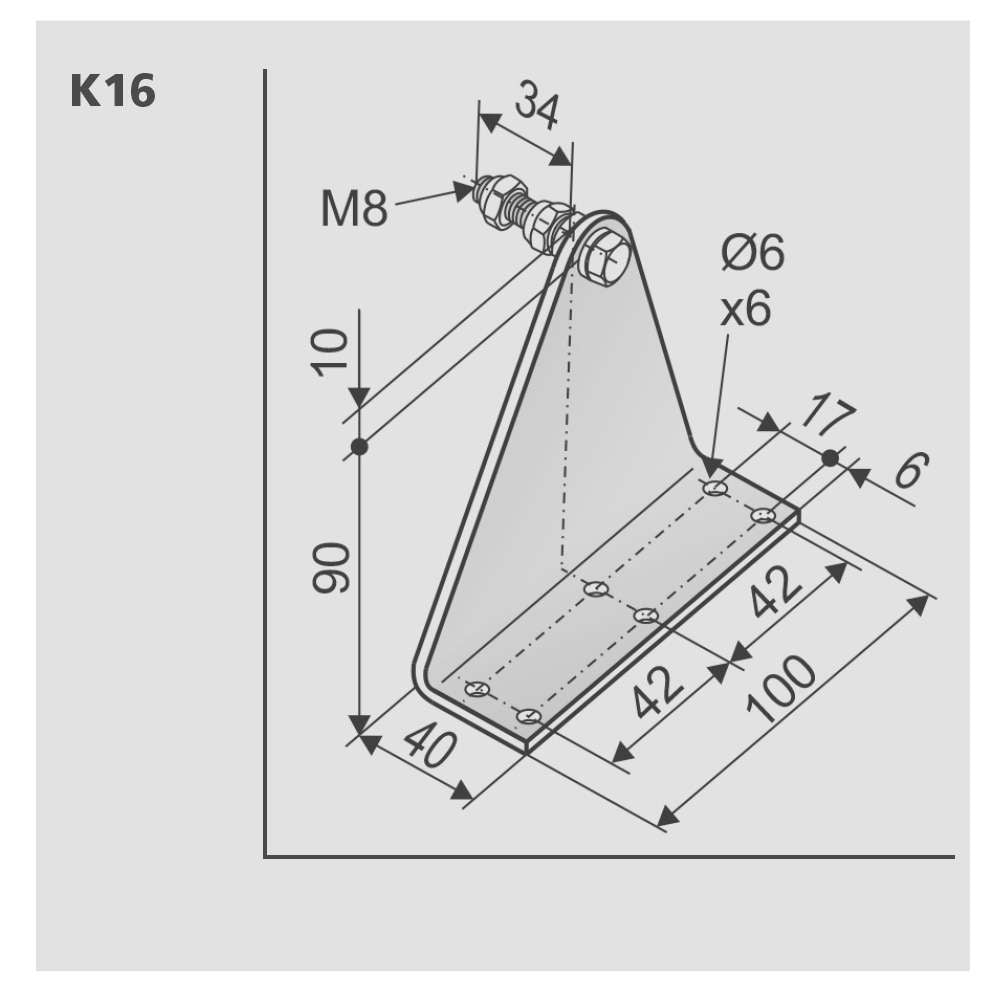 Aumüller K16 PL Mounting Bracket