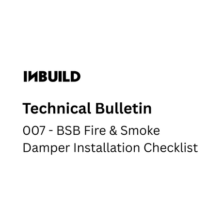 BSB Fire & Smoke Damper Installation Checklist