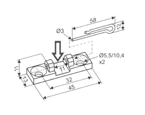 AUMULLER F21 KS2 Casement Bracket