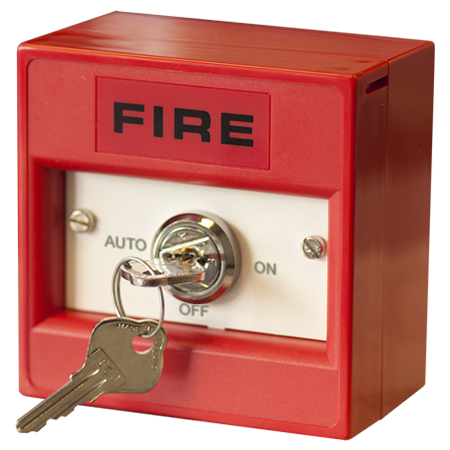 Hochiki Conventional Call Point Key Switch 2 Position with Red Back bo ...