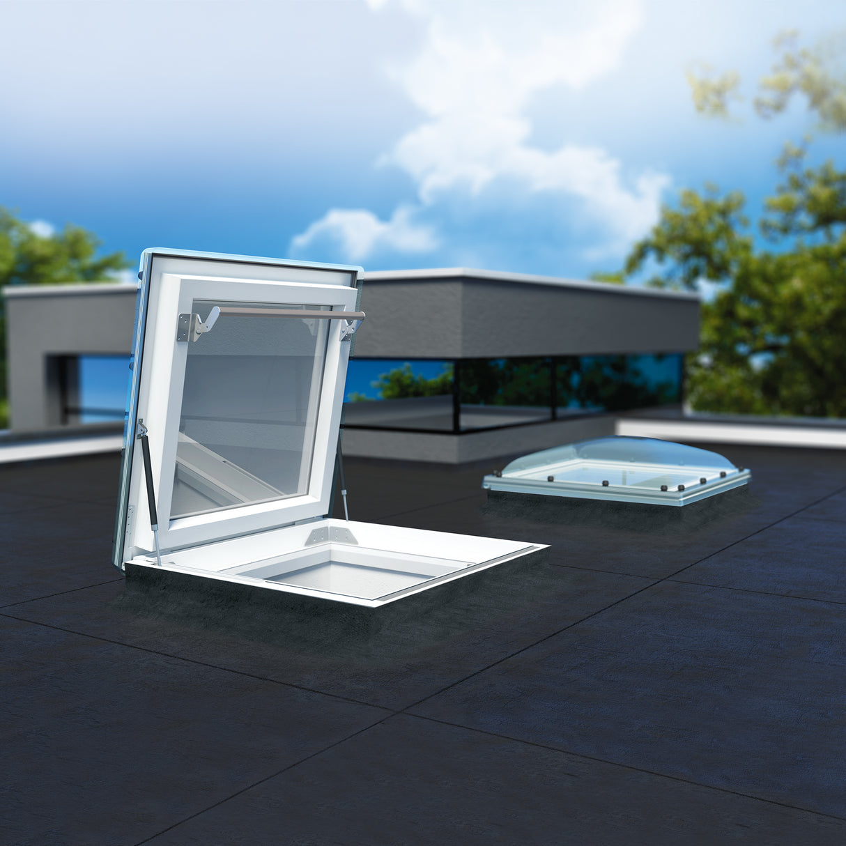 Fakro Manually Operated Domed Access Flat Roof Window (DRC-C)