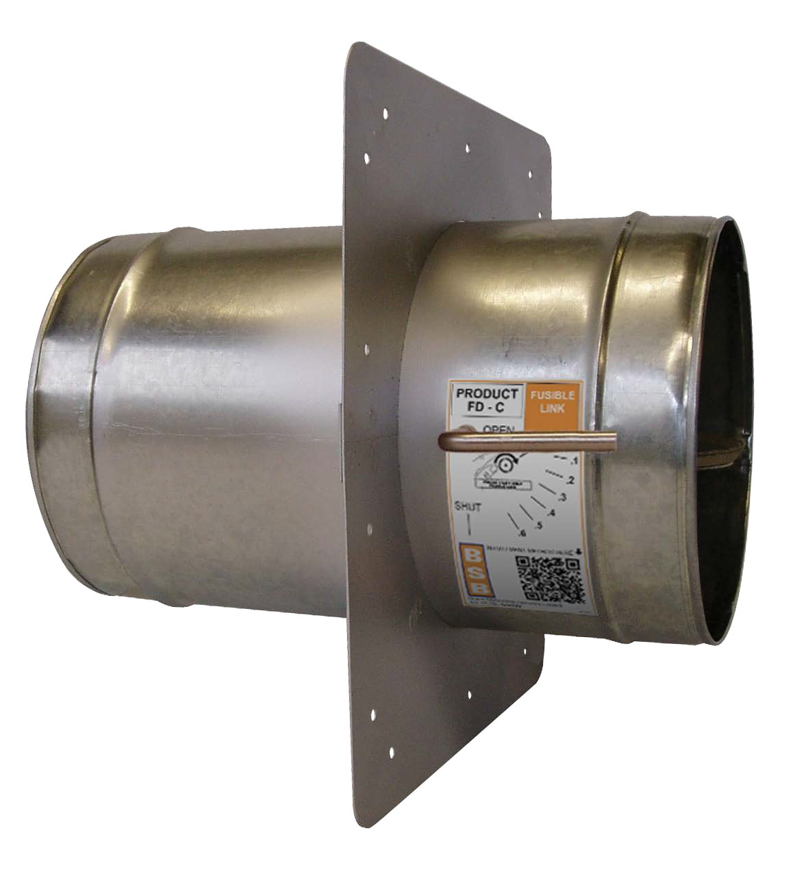 Loading Damper BSB FD-C Series Circular Single Blade Fire Volume Damper – INBUILD UK