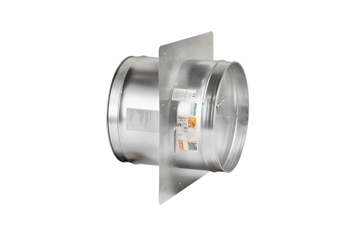 FD Series, Type C, Galvanised Steel Blades In Airstream, Fire Curtain Frame (FC)