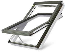 Fakro White Acrylic Electrically Operated Centre Pivot Roof Window (FTW-V Z-Wave)