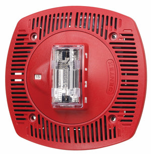 Zeta Speaker/Strobe, 25 or 70.7 VRMS, Selectable Candela, Ceiling Mount, FIRE text