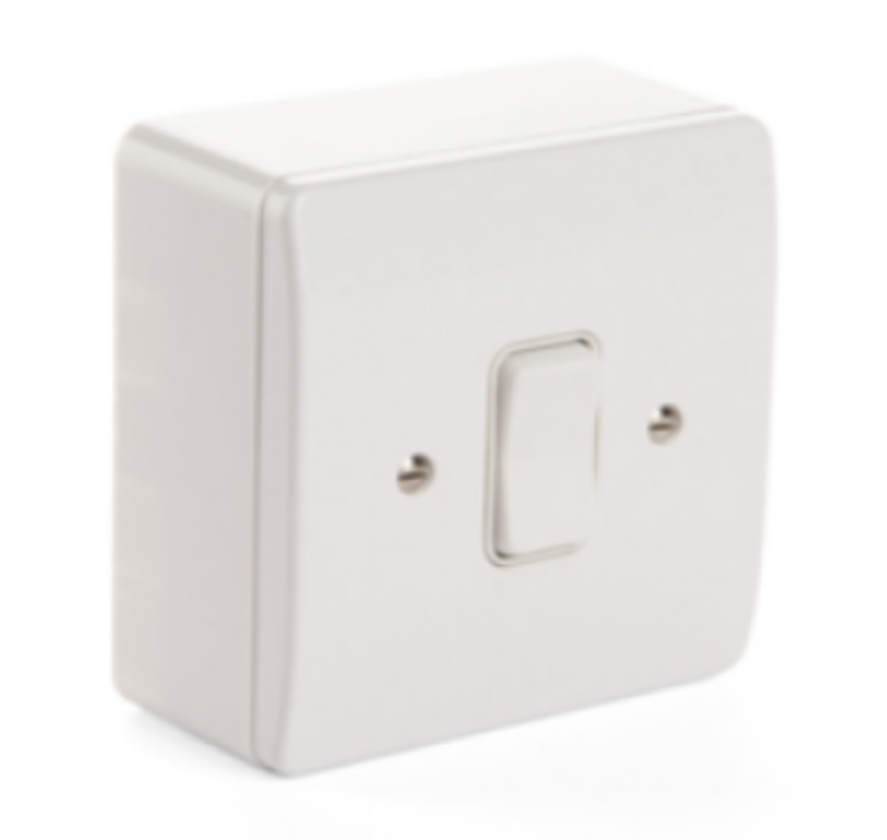 S50-2 ROCKER SWITCH 2-GANG 10A WHITE
