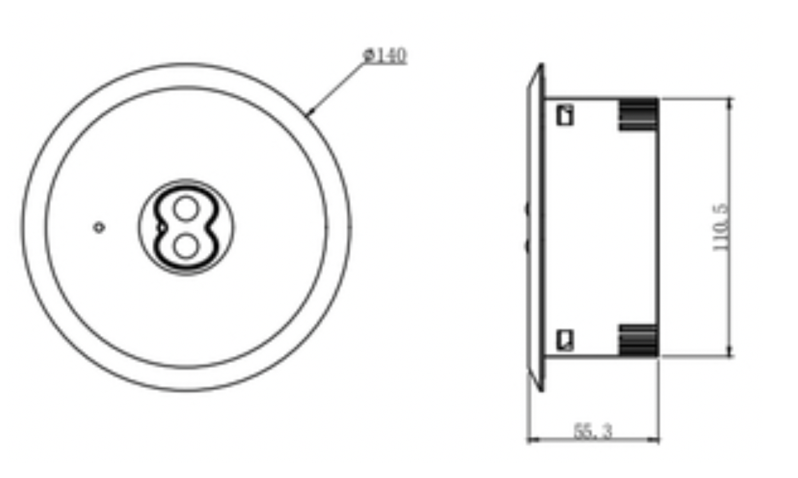 TOTLEY Dali Emergency Downlight, IP20, Non-maintained, LiFePO4, Recessed and Surface Mount, Open Area and Corridor Lens Supplied