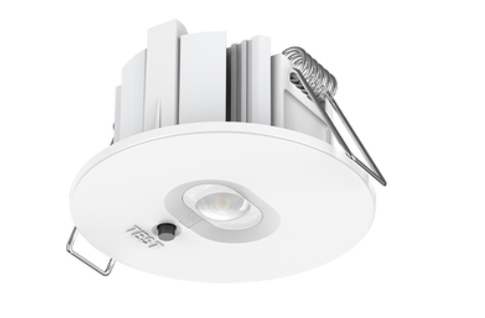 HEATHLANDS Dali Emergency Downlight, IP20, Non-maintained, LiFePO4