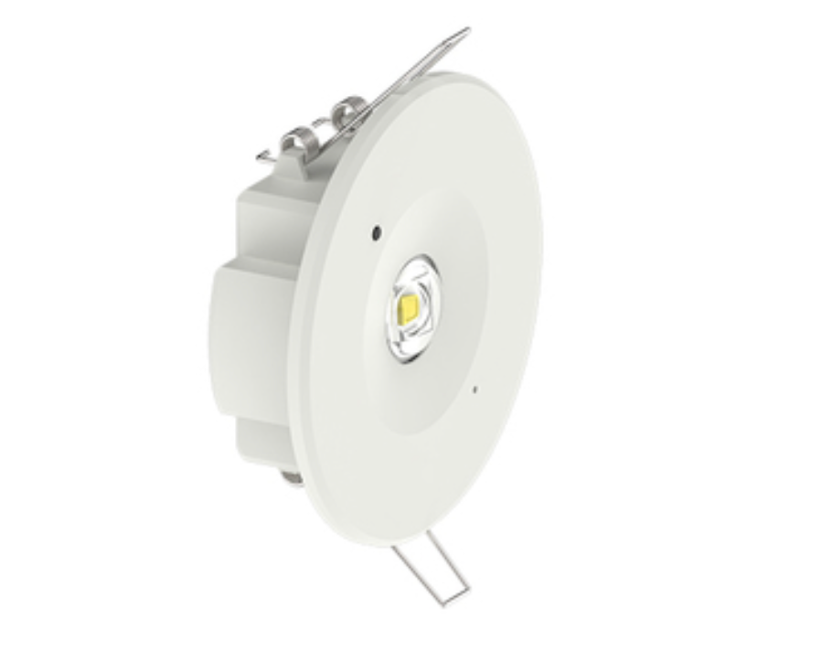 HEELEY Square LED Emergency Downlight, IP54, Non-maintained, LiFePO4