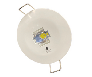 NEW SYCAMORE LED Emergency Downlight, Non-maintained, LiFePO4, White or Black Head, Self Test, Corridor or Open Area Lens