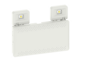 DEVONSHIRE LED Emergency Twin Spot, IP65, LiFePO4 Battery, Square Heads