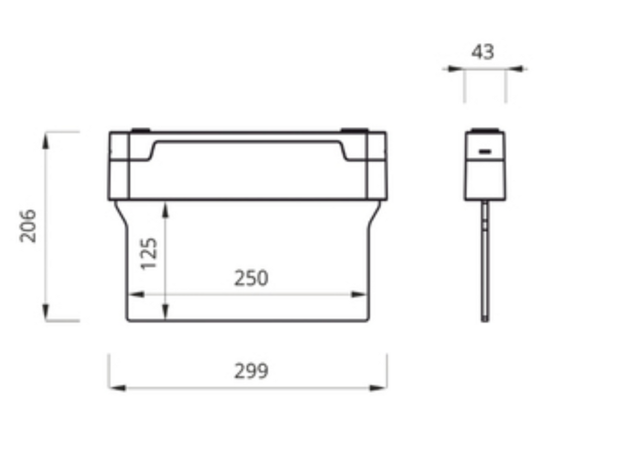 CONCORD LED Exit Sign, IP40, Maintained/non-maintained, 3.6V NiCD Battery