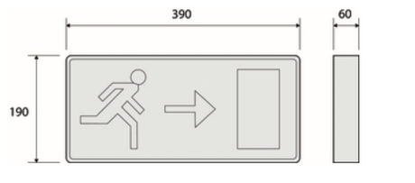 THORNCLIFFE LED Emergency Exit Box, 3.2V LiFePO4 Battery