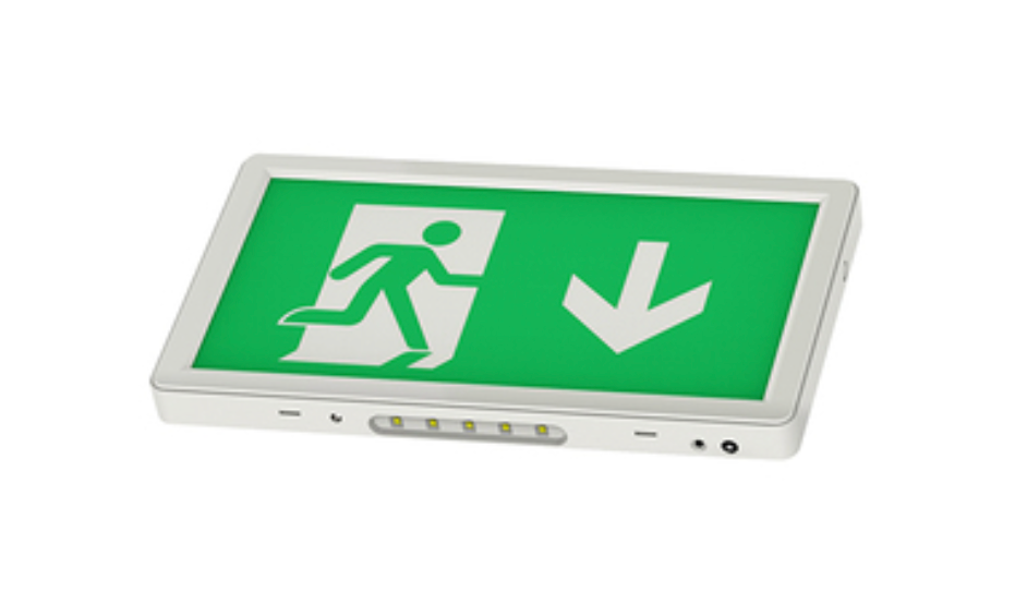 Exit Box FIRTH LED Slimline Emergency Exit Box, 3.2V LiFePO4 Battery, Self Test ...