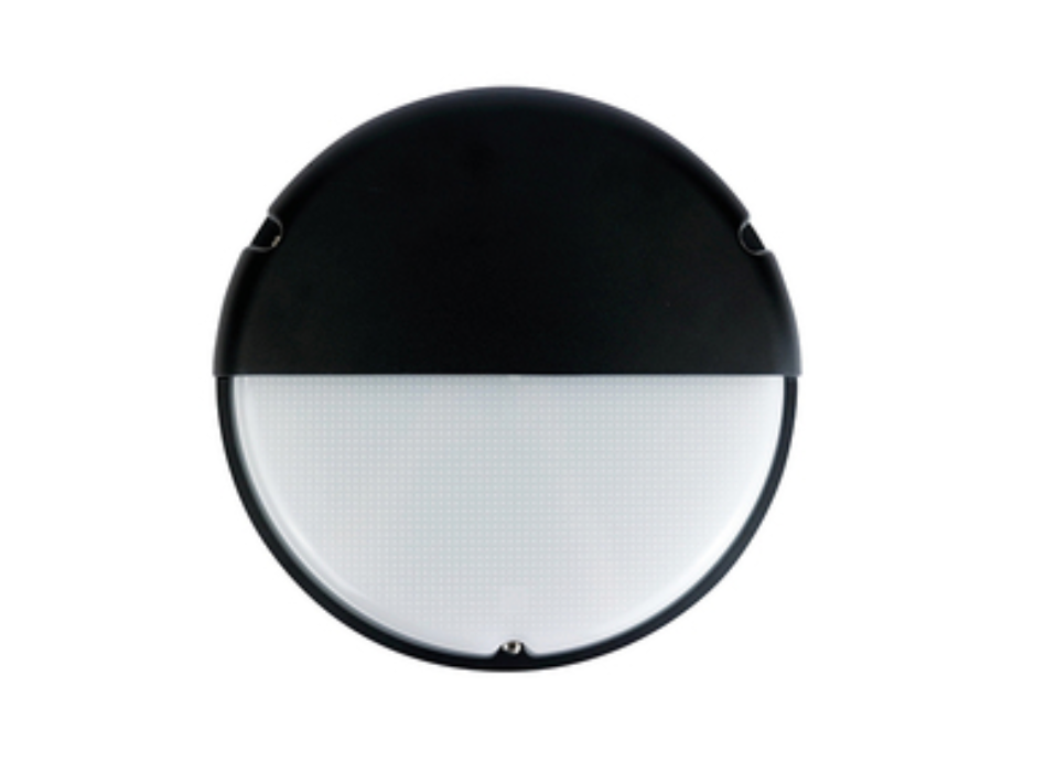 DORE LED Circular Diecast Eyelid Amenity Light, IP65, 3.2V LiFePO4 Battery, Black, Self Test, Opal Diffuser