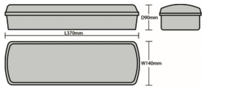 MILLHOUSES LED Emergency Bulkhead, IP65, 3.2V LiFePO4 Battery, Dali