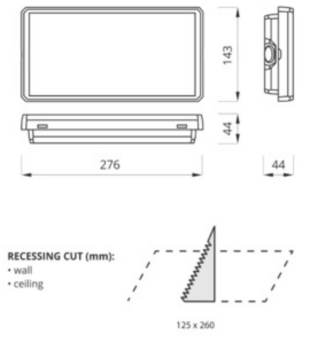 GLEN LED Emergency Bulkhead, IP65, Slave