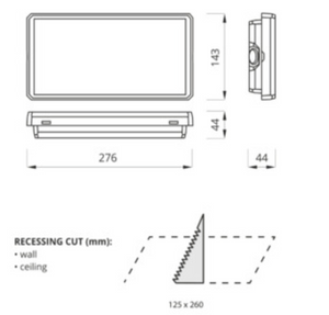 GLEN LED Emergency Bulkhead, IP65, Maintained/non-maintained, 3.6V NiCD Battery, 1W