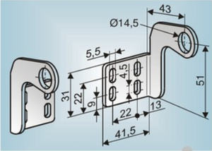 Aumüller KSA A-1 Mounting Bracket