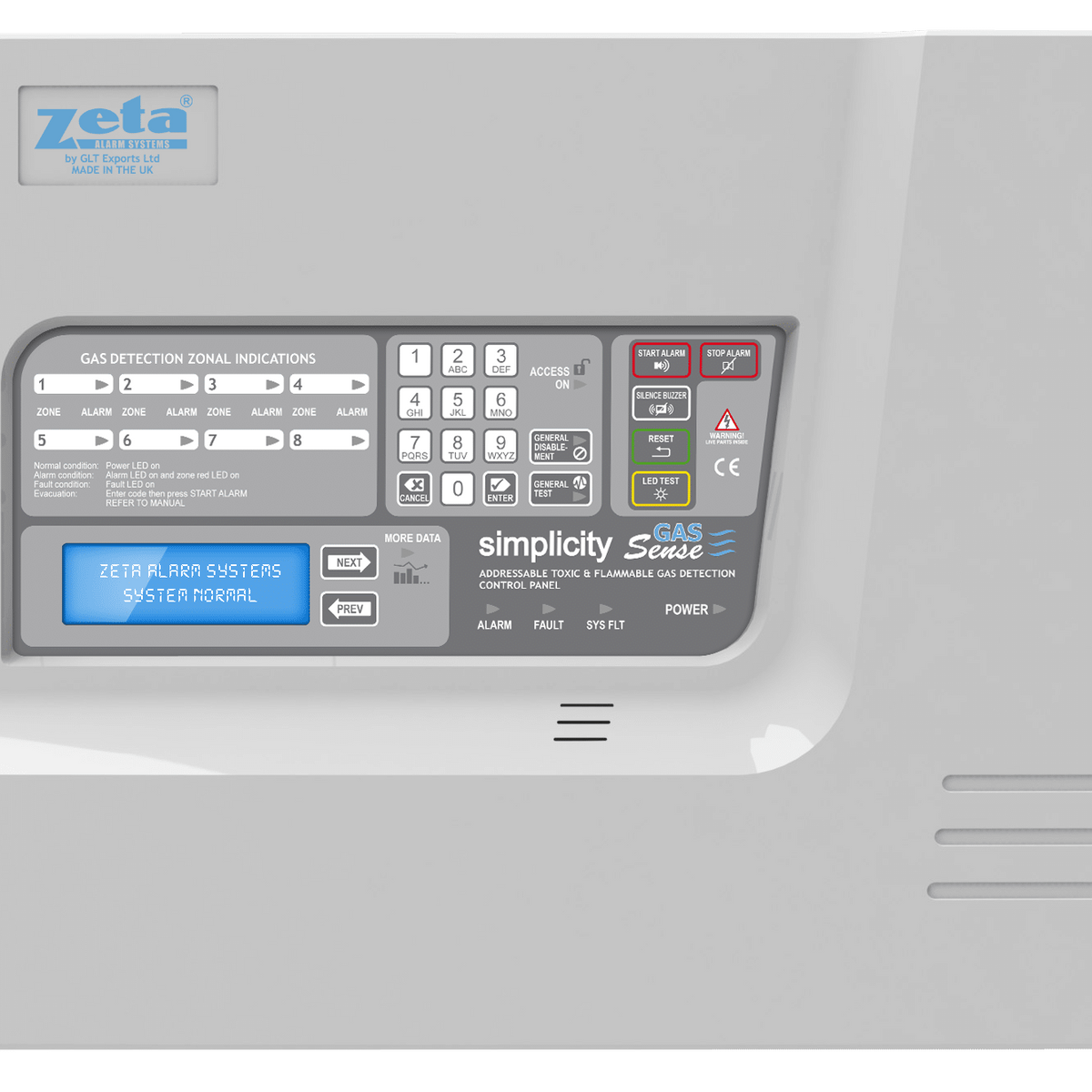 Simplicity CO 32 Addressable CO Panel, 2 Zone, 32 Device – INBUILD UK