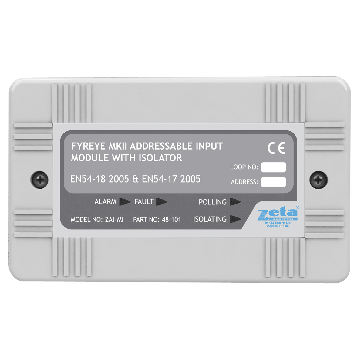 Fyreye MkII Addressable Input Module with S/C Isolator (loop powered ...