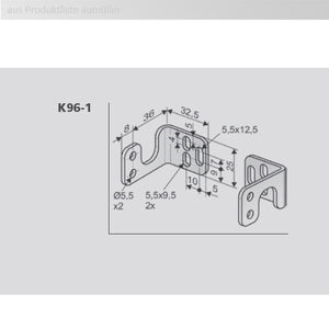 Aumüller console K96-1 Bracket for the KS2 Actuator